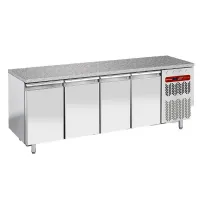 Table frigorifique positive avec granit 4 portes ventilée 600x400 mm - Diamond - TP4N/HG-R2