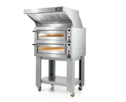 Photo 3 - Four à pizza professionnel électrique triphasé double chambre 6+6 pizzas ø350 mm commandes mécaniques - cuppone - tp635/2cm - Cuppone - TP635/2CM