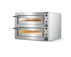 Photo 1 - Four à pizza professionnel électrique triphasé double chambre 6+6 pizzas ø350 mm commandes mécaniques - cuppone - tp635l/2cm - Cuppone - TP635L/2CM