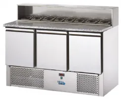 Meuble à pizzas professionnel dessus granit 3 portes 1380x700x1080 mm - sofraca - tpzm3 - Sofraca - TPZM3 Meuble à pizzas professionnel dessus granit 3 portes 1380x700x1080 mm - sofraca - tpzm3 - Sofraca - TPZM3