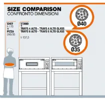 Photo 5 - Four à pizza électrique triphasé 1 chambre 4 pizzas trays 4 alto glass - prismafood - Prismafood - TRAYS 4 ALTO GLASS