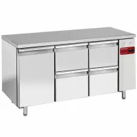 Table réfrigérée 2 portes GN1/1 avec 2 blocs de 2 tiroirs