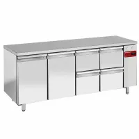 Table frigorifique 4 portes GN1/1 avec 2 bloc de 2 tiroirs Table frigorifique 4 portes GN1/1 avec 2 bloc de 2 tiroirs