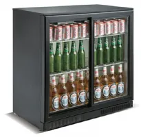 Arrière Bar - Noir-2 portes coulissantes 900 x 500 x 900 mm - Skyrainbow - TSC2E90BS - SKYRAINBOW - TSC2E90BS