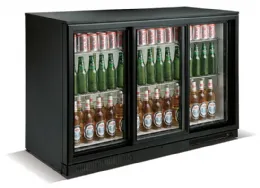 Arrière Bar - Noir-3 portes coulissantes 1335 x 500 x 900 mm - Skyrainbow - TSC3E90BS - SKYRAINBOW - TSC3E90BS