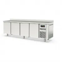 Table desserte réfrigérée positive 4 portes pleines 516 l avec dosseret - coreco - tsr-250-s - Coreco - TSR-250-S