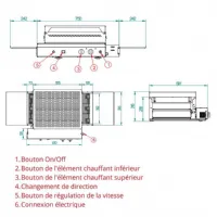 Photo 4 - Toaster convoyeur inox capacité 1200 toasts par heure puissance 4,4 kw monophasé - fm - tth-4400 - Fm - TTH-4400