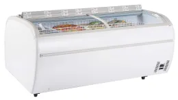 Congélateur horizontal supermarché 2 couvercles coulissants incurvés - tefcold - twin 220-f - Tefcold - TWIN 220-F
