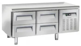 Soubassement réfrigéré 4 tiroirs GN 1/1 181 L positif - Coolhead - U-GN 2140 Soubassement réfrigéré 4 tiroirs GN 1/1 181 L positif - Coolhead - U-GN 2140