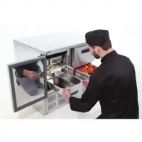 Photo 2 - Table desserte réfrigérée positive 240 l 1 porte 2 tiroirs - polar - u637 - Polar - U637