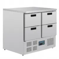 Table desserte réfrigérée positive 240 L 4 tiroirs compacte - Polar - U638 Table desserte réfrigérée positive 240 L 4 tiroirs compacte - Polar - U638