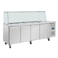 Saladette réfrigérée positive 616 l 4 portes avec pare-haleine - polar - ua019 - Polar - UA019