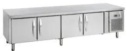 Sous-comptoir GN1/1 - 4 portes inox 350 L -2 à +8 °C - Tefcold - UC5410 Sous-comptoir GN1/1 - 4 portes inox 350 L -2 à +8 °C - Tefcold - UC5410