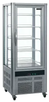 Armoire réfrigérée vitrée positive inox avec 4 étagères 706x706x1800 mm - tefcold - upd200 - Tefcold - UPD200