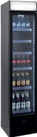 Vitrine à boissons étroite noire 1 porte battante vitrée, 130 L, 0/+7°C, 6 étagères - l2g - VBC125C - L2G - VBC125C