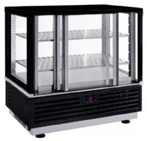 Vitrine chauffante de comptoir 60 l noire longueur 600 mm - sofraca - vc600n - Sofraca - VC600N