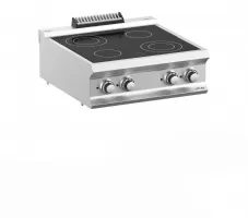 Plan de cuisson professionnel vitrocéramique 4 plaques triphasé 8.6 kw à poser - mbm - vc77t - Mbm - VC77T