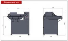 Photo 2 - Cutter professionnel sur socle 30 l triphasé - psv - villa c50 - Psv group - VILLA C50