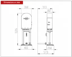 Photo 2 - Poussoir professionnel hydraulique 60 l sur socle triphasé - psv - villa st13 - Psv group - VILLA ST13