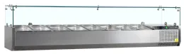 Vitrine réfrigérée gn1/4 positive 8 bacs gn inox 55 l +2 à +10 °c - tefcold - vk33-180 - Tefcold - VK33-180