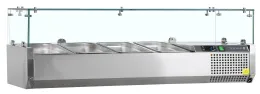 Vitrine réfrigérée gn1/3 avec 4 bacs positive - tefcold - vk38-120 - Tefcold - VK38-120