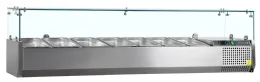 Vitrine réfrigérée gn1/3 positive 7 bacs gn inox 59 l +2 à +10 °c - tefcold - vk38-160 - Tefcold - VK38-160
