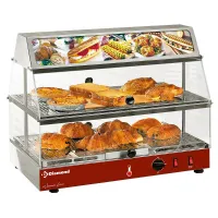 Vitrine chauffante professionnelle avec bloc lumineux, 2 étages, monophasé - Diamond - VLD2/R - DIAMOND - VLD2/R Vitrine chauffante professionnelle avec bloc lumineux, 2 étages, monophasé - Diamond - VLD2/R - DIAMOND - VLD2/R