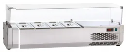 Saladette à Poser professionnelle avec couvercle 4 bacs GN 1/4 positive - Sofraca - VR124V - SOFRACA - VR124V Saladette à Poser professionnelle avec couvercle 4 bacs GN 1/4 positive - Sofraca - VR124V - SOFRACA - VR124V