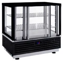 Vitrine réfrigérée de comptoir positive 60 l noire longueur 600 mm - sofraca - vr600n - Sofraca - VR600N