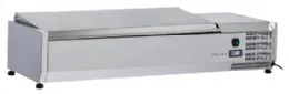 Vitrine réfrigérée à ingrédients couvercle inox 3 bacs GN 1/3 +2/+8°C - Coolhead - VRX 12/38S/S