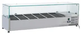 Vitrine réfrigérée à ingrédients couvercle verre 6 bacs GN 1/3 +2/+8°C - Coolhead - VRX 14/38 Vitrine réfrigérée à ingrédients couvercle verre 6 bacs GN 1/3 +2/+8°C - Coolhead - VRX 14/38
