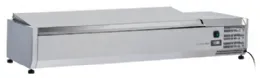 Vitrine réfrigérée à ingrédients couvercle inox 6 bacs GN 1/3 +2/+8°C - Coolhead - VRX 14/38S/S Vitrine réfrigérée à ingrédients couvercle inox 6 bacs GN 1/3 +2/+8°C - Coolhead - VRX 14/38S/S