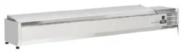 Vitrine réfrigérée à ingrédients couvercle inox 10 bacs GN 1/4 +2/+8°C - Coolhead - VRX 20/33S/S