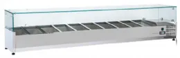 Vitrine réfrigérée à ingrédients couvercle verre 10 bacs GN 1/3 +2/+8°C - Coolhead - VRX 22/38