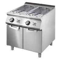 Cuiseur à pâte électrique sur armoire, 2 bacs gn 2/3, capacité 2 x 26 litres, résistances fixes, triphasé - virtus - vs7080cpes - Virtus group - VS7080CPES