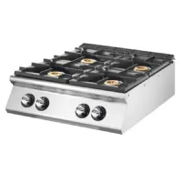 Fourneau profondeur 700 cuisinière à gaz 4 brûleurs 24 kw, plateau de travail embouti - virtus - vs7080pcgst - Virtus group - VS7080PCGST Fourneau profondeur 700 cuisinière à gaz 4 brûleurs 24 kw, plateau de travail embouti - virtus - vs7080pcgst - Virtus group - VS7080PCGST