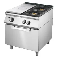 Fourneau profondeur 700 plaque coup de feu gaz sur four statique gn 2/1 2 brûleurs - virtus - vs7080tppcfg - Virtus group - VS7080TPPCFG Fourneau profondeur 700 plaque coup de feu gaz sur four statique gn 2/1 2 brûleurs - virtus - vs7080tppcfg - Virtus group - VS7080TPPCFG