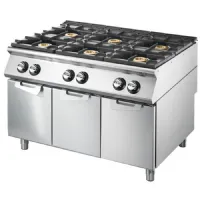 Fourneau profondeur 900 à gaz 6 brûleurs sur soubassement portes, plateau de travail embouti 52 kw - virtus - vs90120pcgsp - Virtus group - VS90120PCGSP Fourneau profondeur 900 à gaz 6 brûleurs sur soubassement portes, plateau de travail embouti 52 kw - virtus - vs90120pcgsp - Virtus group - VS90120PCGSP