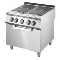 Fourneau profondeur 900 cuisinière électrique sur four statique gn 2/1, 4 plaques carrées en fonte triphasé 20/6 kw - virtus - vs9080cfes - Virtus group - VS9080CFES Fourneau profondeur 900 cuisinière électrique sur four statique gn 2/1, 4 plaques carrées en fonte triphasé 20/6 kw - virtus - vs9080cfes - Virtus group - VS9080CFES