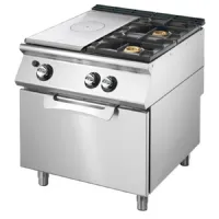 Fourneau profondeur 900 plaque coup de feu gaz sur four statique gn 2/1 2 brûleurs - virtus - vs9080tppcfg - Virtus group - VS9080TPPCFG Fourneau profondeur 900 plaque coup de feu gaz sur four statique gn 2/1 2 brûleurs - virtus - vs9080tppcfg - Virtus group - VS9080TPPCFG