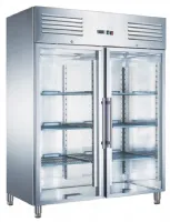 Armoire réfrigérée professionnelle 2 portes vitrées inox 1400 L - Furnotel - W141PVX
