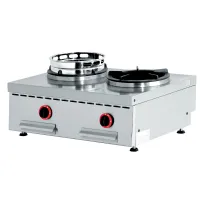 Feu wok gaz professionnel à poser 2 feux 13 kW - Diamond - WGX2-8/T