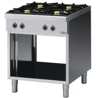 Fourneau professionnel 4 feux gaz 17,2 kW - Diverso By Diamond - WR-4B07-64 Fourneau professionnel 4 feux gaz 17,2 kW - Diverso By Diamond - WR-4B07-64