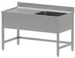Plonge professionnelle inox 1 cuve avec égouttoir à gauche 1200x700x850/880 mm - diverso by diamond - wr-c1e1-ds2 - Diverso by diamond - WR-C1E1-DS2 Plonge professionnelle inox 1 cuve avec égouttoir à gauche 1200x700x850/880 mm - diverso by diamond - wr-c1e1-ds2 - Diverso by diamond - WR-C1E1-DS2