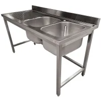 Plonge inox aisi 304/430 2 cuves égouttoir gauche 1600x700x900 mm - diverso by diamond - wr-c2e1-6g - Diverso by diamond - WR-C2E1-6G Plonge inox aisi 304/430 2 cuves égouttoir gauche 1600x700x900 mm - diverso by diamond - wr-c2e1-6g - Diverso by diamond - WR-C2E1-6G