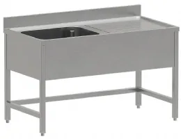 Plonge inox 1 cuve égouttoir droite inox 1400x700x850/880 mm - Diverso by Diamond - WR-E1C1-DD4 Plonge inox 1 cuve égouttoir droite inox 1400x700x850/880 mm - Diverso by Diamond - WR-E1C1-DD4
