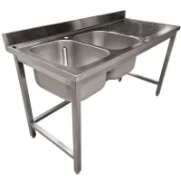 Plonge professionnelle inox aisi 304/430 2 cuves égouttoir droite 1800x700x900 mm - diverso by diamond - wr-e1c2-8d - Diverso by diamond - WR-E1C2-8D Plonge professionnelle inox aisi 304/430 2 cuves égouttoir droite 1800x700x900 mm - diverso by diamond - wr-e1c2-8d - Diverso by diamond - WR-E1C2-8D