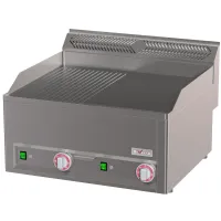 Plaque de cuisson professionnelle électrique à poser moitié rainurée moitié lisse 6 kW - Diverso By Diamond - WR-EPMD-27 Plaque de cuisson professionnelle électrique à poser moitié rainurée moitié lisse 6 kW - Diverso By Diamond - WR-EPMD-27