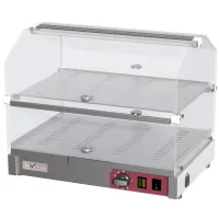 Vitrine chauffante professionnelle 2 niveaux 500x355x415 mm Monophasé 0.4 kW - Diverso By Diamond - WR-EVC2-65