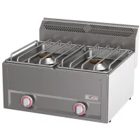 Cuisinière professionnelle gaz 2 feux 16 kW à poser - Diverso By Diamond - WR-G2FH-14 Cuisinière professionnelle gaz 2 feux 16 kW à poser - Diverso By Diamond - WR-G2FH-14